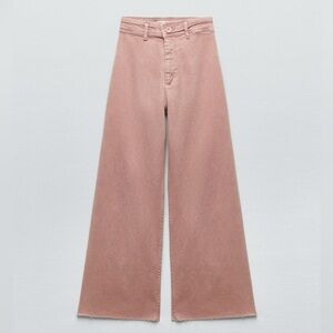 Zara Dusty Pink Flare Jeans